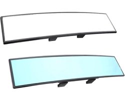Auto Achteruitkijkspiegel - Binnenspiegel Groot - Veiliger Rijden - Panoramisch Breed Zicht - 300mm - Zwart