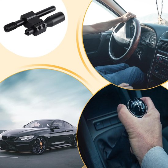 Lange offsetknop - Verstelbare versnellingspookknop verlenging voor handmatige auto's - H-vormige voertuig versnellingspookknop, hoogte hefboomverlenging, eindstuk — afbeelding 2