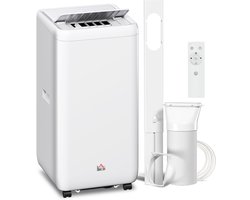 Mobiele Airco - Mobiel Airconditioner 12000 BTU 3,5 kW – 5-in-1 Functies – 24-uurs Timer – Fernbedienung – Voor Kamers Tot 35㎡ – Wit – ABS – 35,5x35x70 cm – 1 Stuk