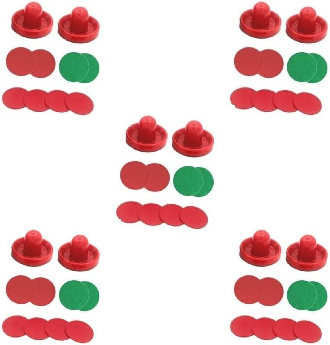 Air Hockey Set - Tafelspel Accessoires - Spelplezier Thuis - Lichtgewicht & Duurzaam - 5 Sets - Multi