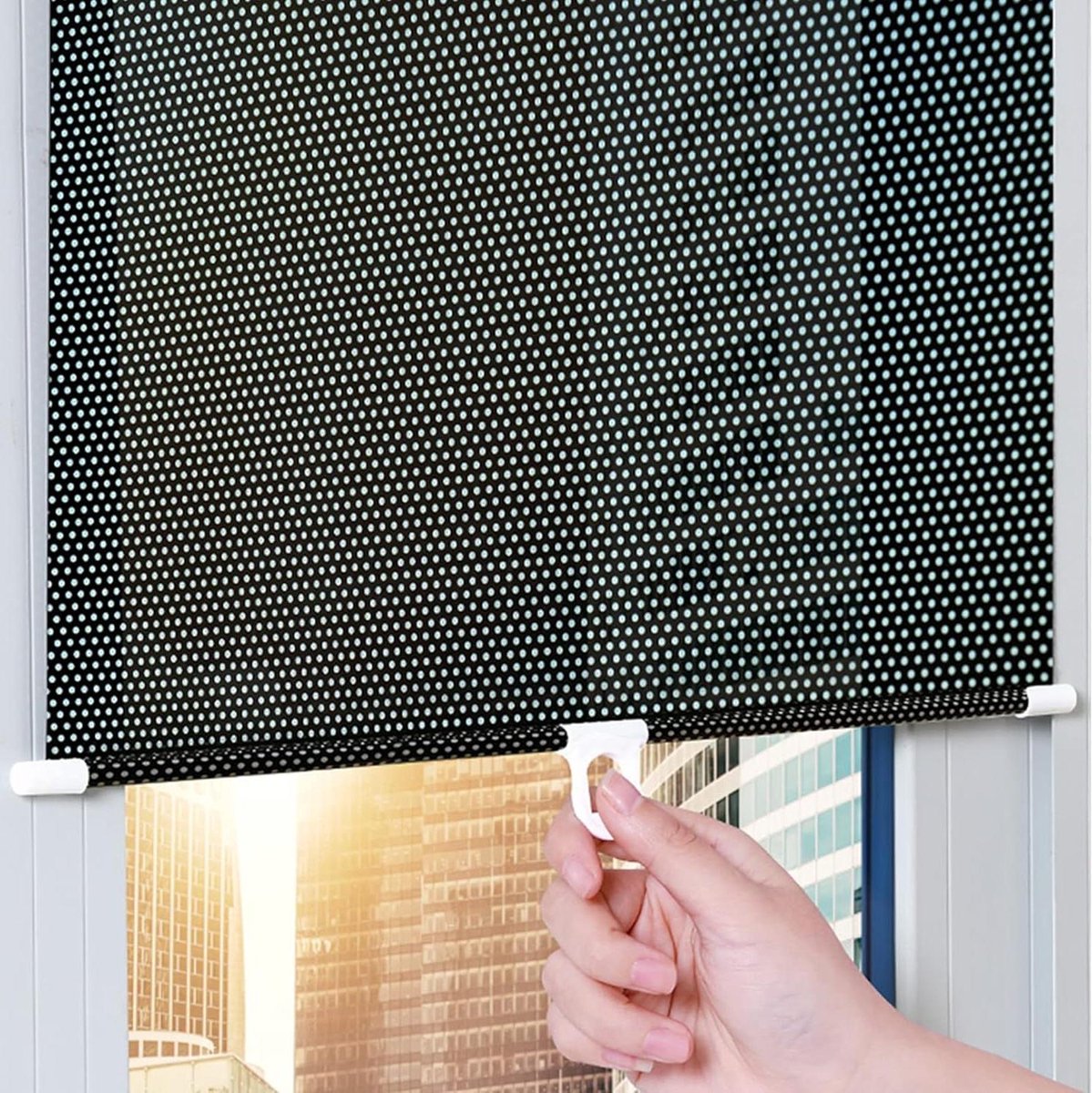 Rolgordijn - Zonwering Raamscherm - Zonlicht Blokkeren - Verstelbare Zuignappen - 58x125cm