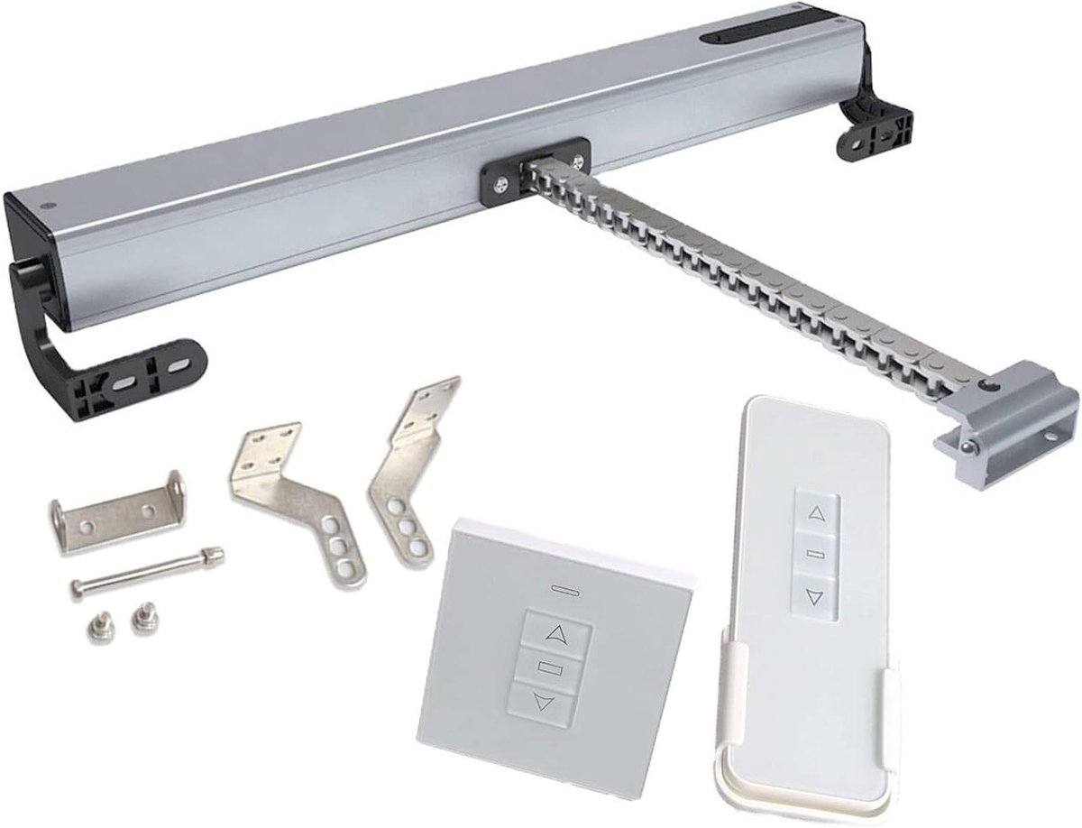Elektrische Raamopener - Automatische Raamopener - Ventilatie Regelen - Dubbellaagse Ketting - 300-1000 mm - Zilver