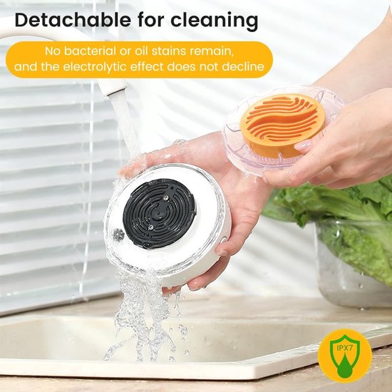 Pesticiden Reiniger - Draagbare Groente- en Fruitreiniger - Draadloze Groentewasser - 3600mAh Grote Accu - Produce Purifier - Titanium Zuivering - IPX7 - Groentereiniger - Verwijder Moeiteloos Bacteriën & Pesticiden - Voor Fruit, Groenten — afbeelding 5