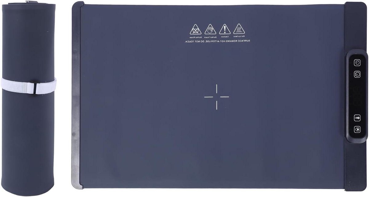 Voedselverwarmingsmat - Hete plaat - Eten warm houden - Drie temperatuurstanden - 61x38.1cm - Donkerblauw