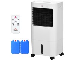 Mini Airco PRO – Mobiele Airco – Luchtkoeler 3-in-1 Met Waterreservoir – 3 Snelheden – 60° Oscillatie – 8 Uurs Timer – Voor 15-20 m² – 32 x 37 x 74 cm – Ventilator – Wit