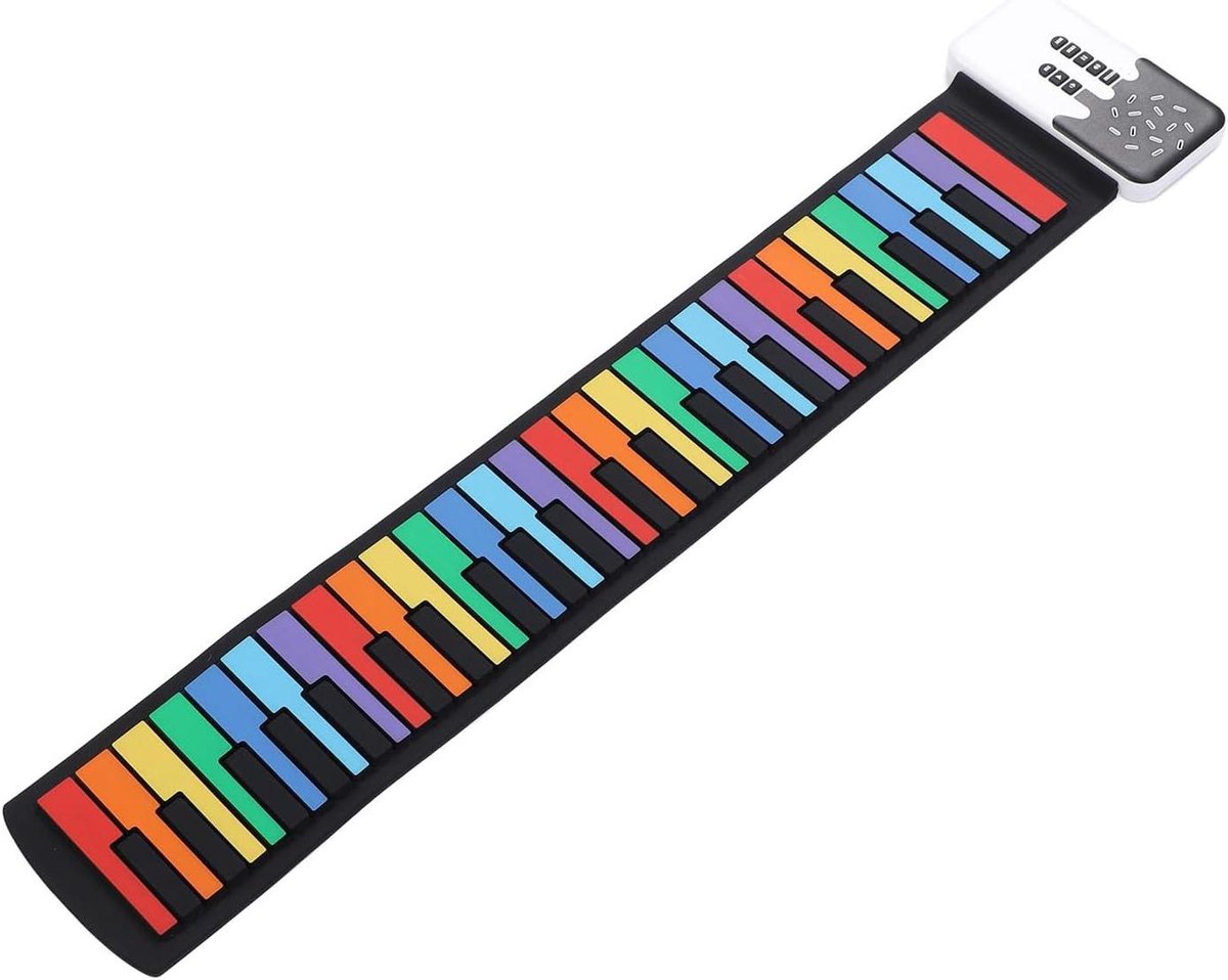 Opvouwbaar Pianoklavier - Rolbaar Keyboard - Muziek Leren Spelen - 49 Kleurrijke Toetsen - 49 Toetsen - Regenboog