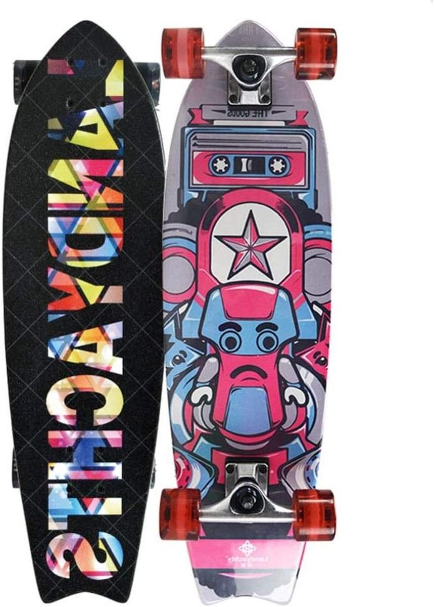 Cruiser Skateboard Surfboard Skateboard Buiten Sporten 7-Laags Maple Dek 30 Inch Kleurrijk Patroon