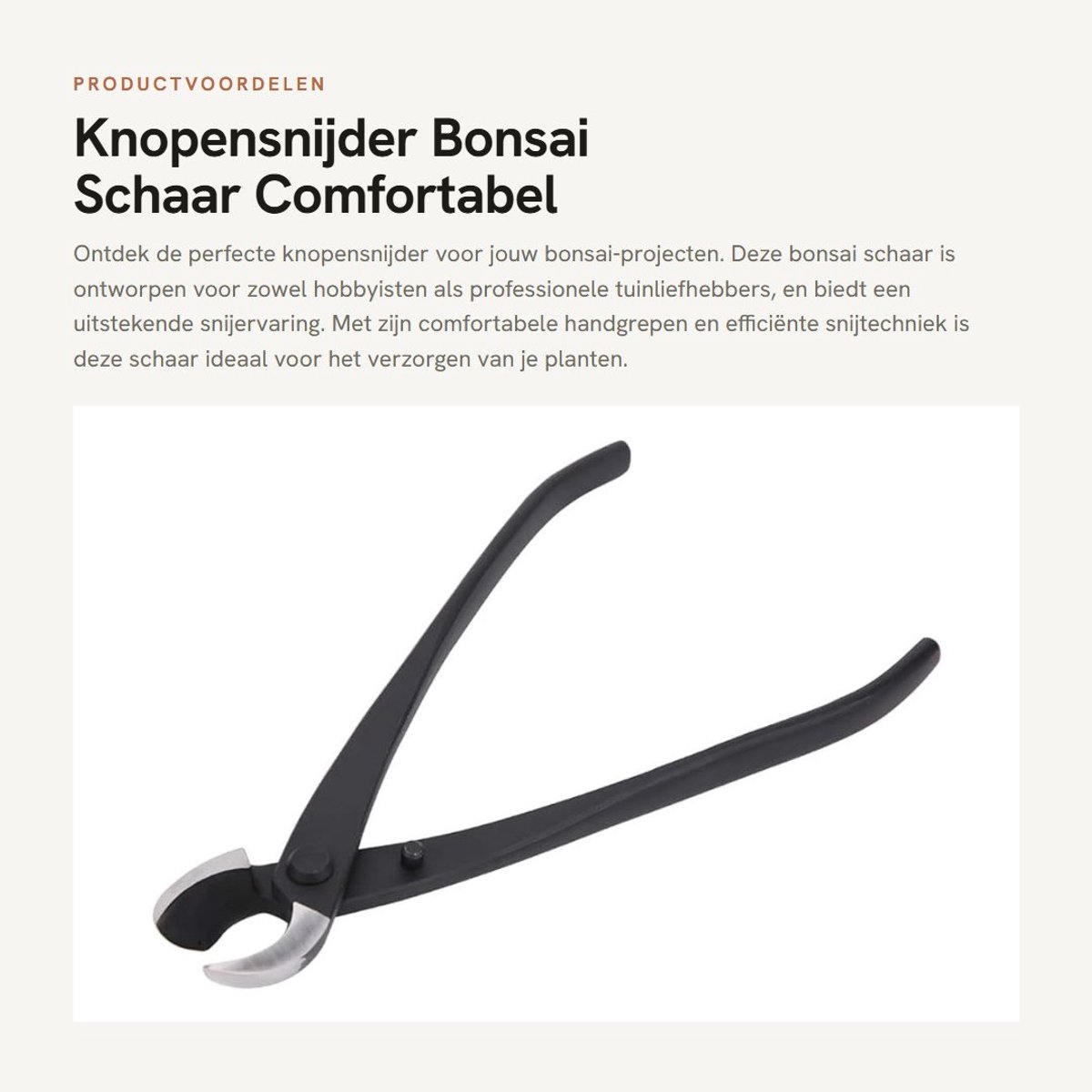 Dailygoods- Knopensnijder 200 mm - Bonsai Snijder - Composiet Stalen Snijder - Schuine Tang - Concave Snijder - Ronde Rand - Takkensnijder