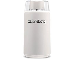 Proctor Silex Elektrische koffiemolen voor bonen, specerijen en meer, roestvrijstalen messen, 12 kopjes, wit