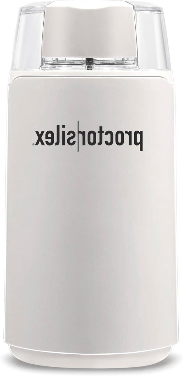 Proctor Silex Elektrische koffiemolen voor bonen, specerijen en meer, roestvrijstalen messen, 12 kopjes, wit