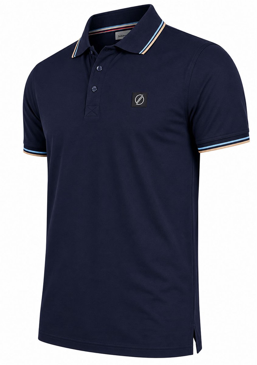 Solution - Heren Polo SS Flow - Blauw - Maat M