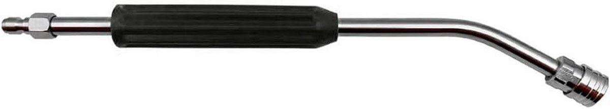 Hogedrukreiniger, verlengbuis voor waspistool, roestvrijstalen wasstaaf, verlengstang voor het wassen van de auto, 1/4 inch, zelfborgend, hogedrukreinigingsaccessoires, 41 cm, zwart
