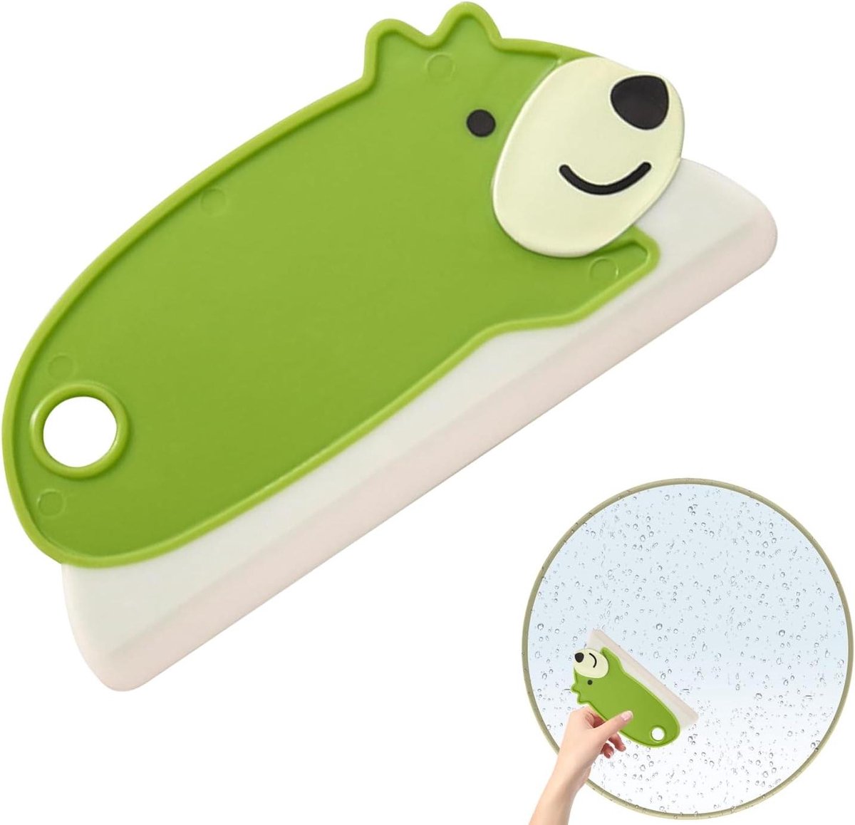 Kleine raamwisser - Handy glasreiniger - Oppervlakken reinigen - Ergonomisch handvat - 12x6 cm - Wit