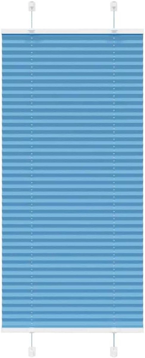 Plisségordijn - Zebra rolgordijn - Privacy en zonwering - Niet transparant - 55 x 150 cm - Blauw