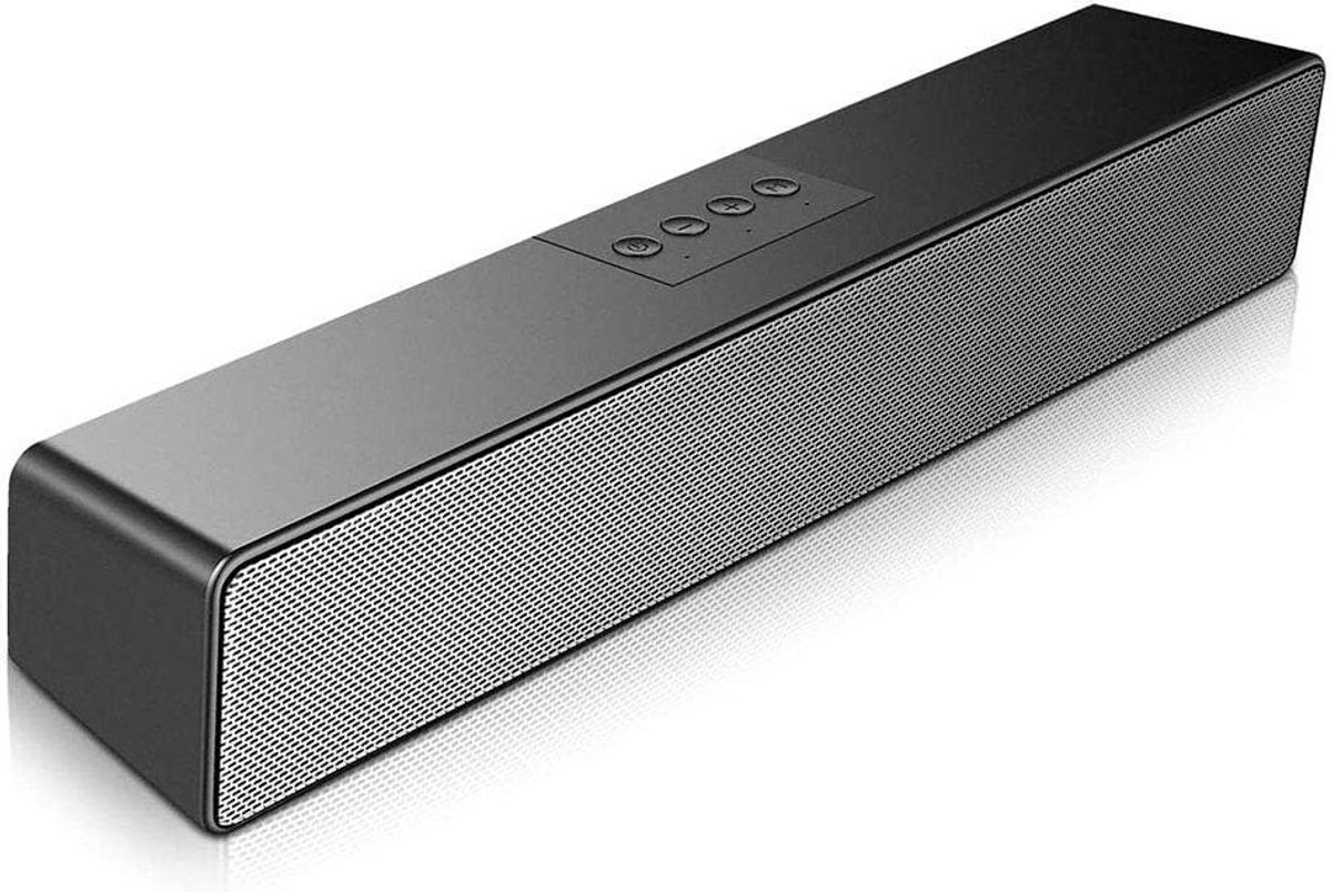 Draagbare Geluidsbalk - Mini Bluetooth Speaker - Muziek Streamen - Ingebouwde Batterij - 38 cm Lengte - Zwart
