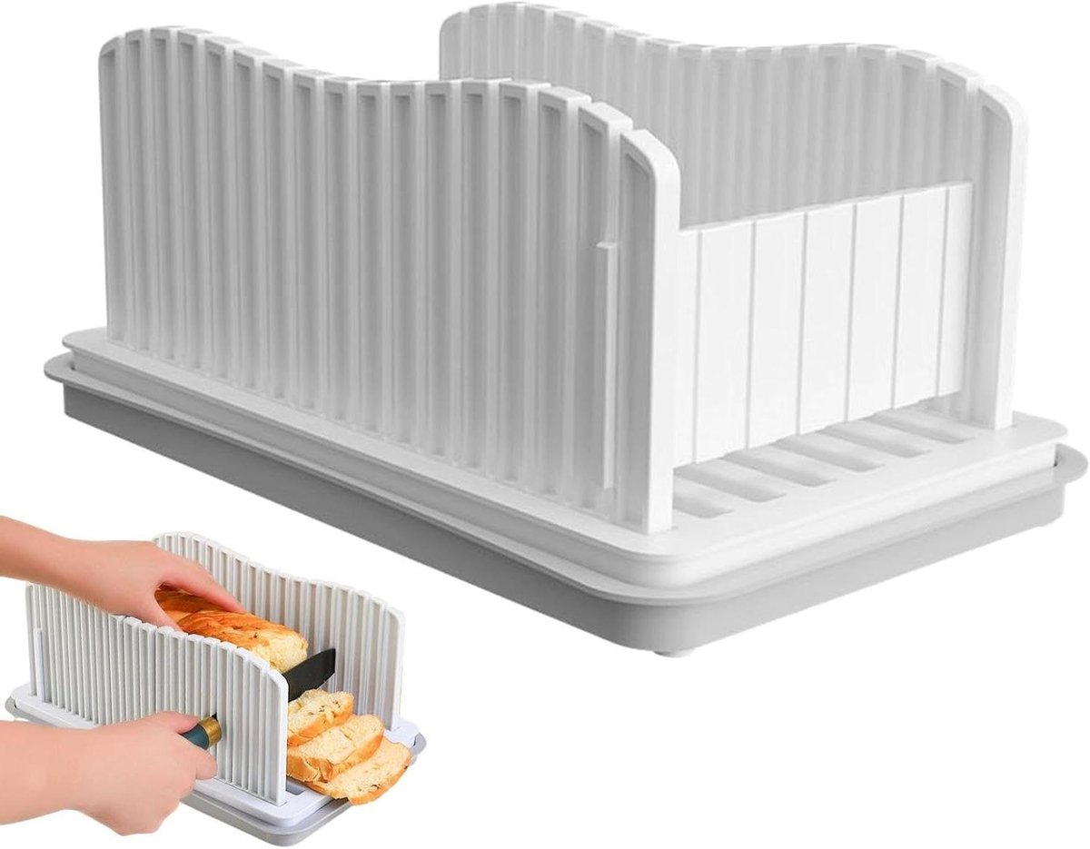 Handmatige Broodsnijder Broodsnijmachine inklapbare sandwichsnijplank broodgeleiding voor het snijden van sneden met verstelbare breedte en dikte
