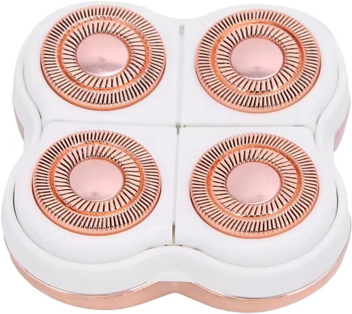 Scheerkop - Reservekop Epilator kop - Gladde Huid - 4 Drijvende Messen - 1 stuks - Roségoud