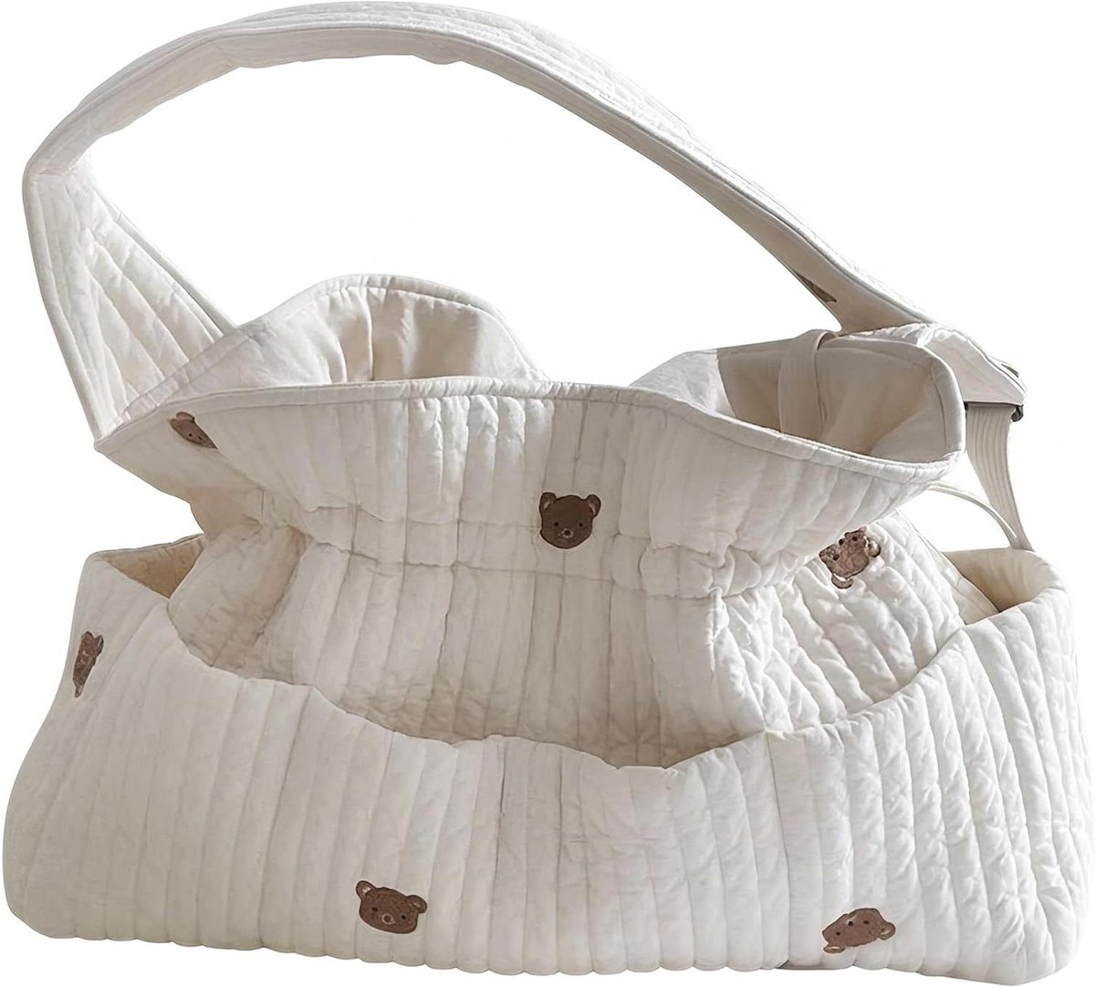 Kinderwagen Organizer - Baby tas - Baby verzorging - Veelzijdige riem - 27 x 14 x 36 cm - Beige