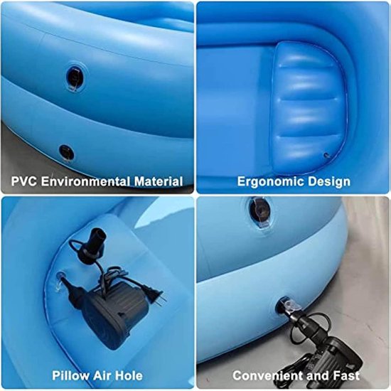 Draagbaar opblaasbaar PVC-bad voor volwassenen, inclusief elektrische luchtpomp en waterzak - voor het volledig wassen van het lichaam in bed; geschikt voor mindervaliden, ouderen en bedlegerige patiënten. van draagbaar — afbeelding 4