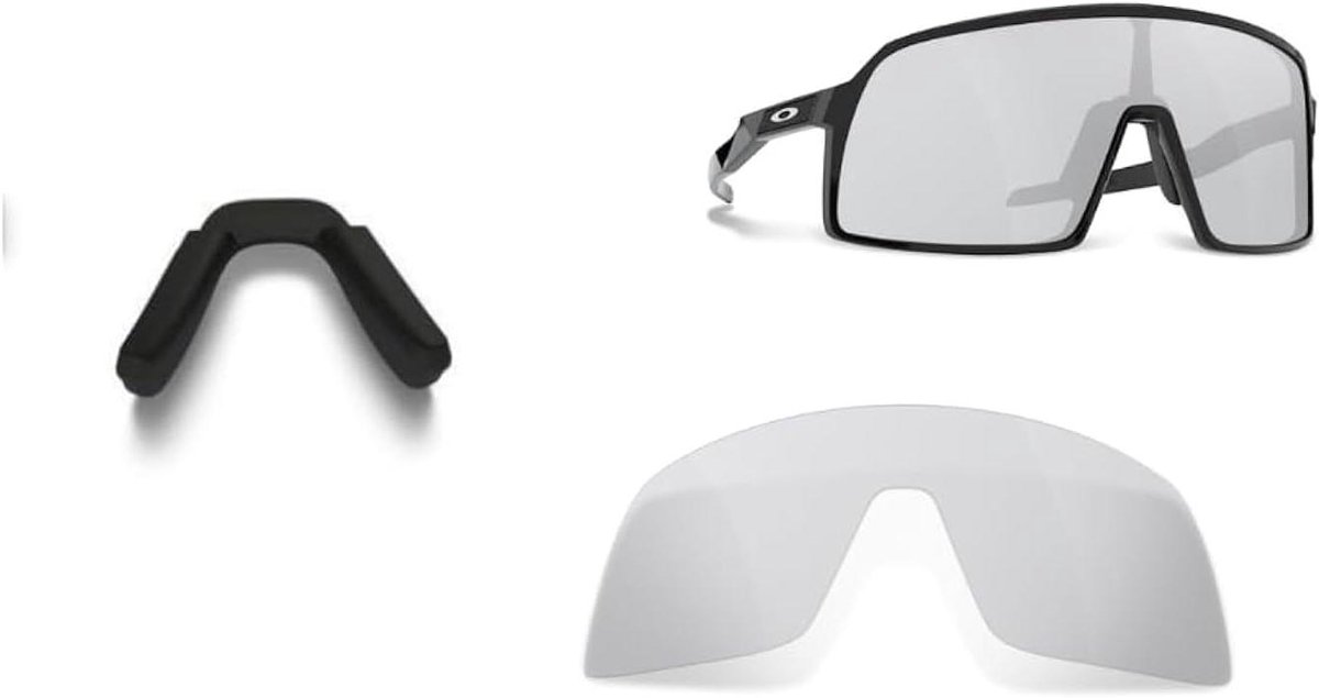 Compatible replacement lens for Oakley Sutro, transparent + bridge, Transparent, Transparant