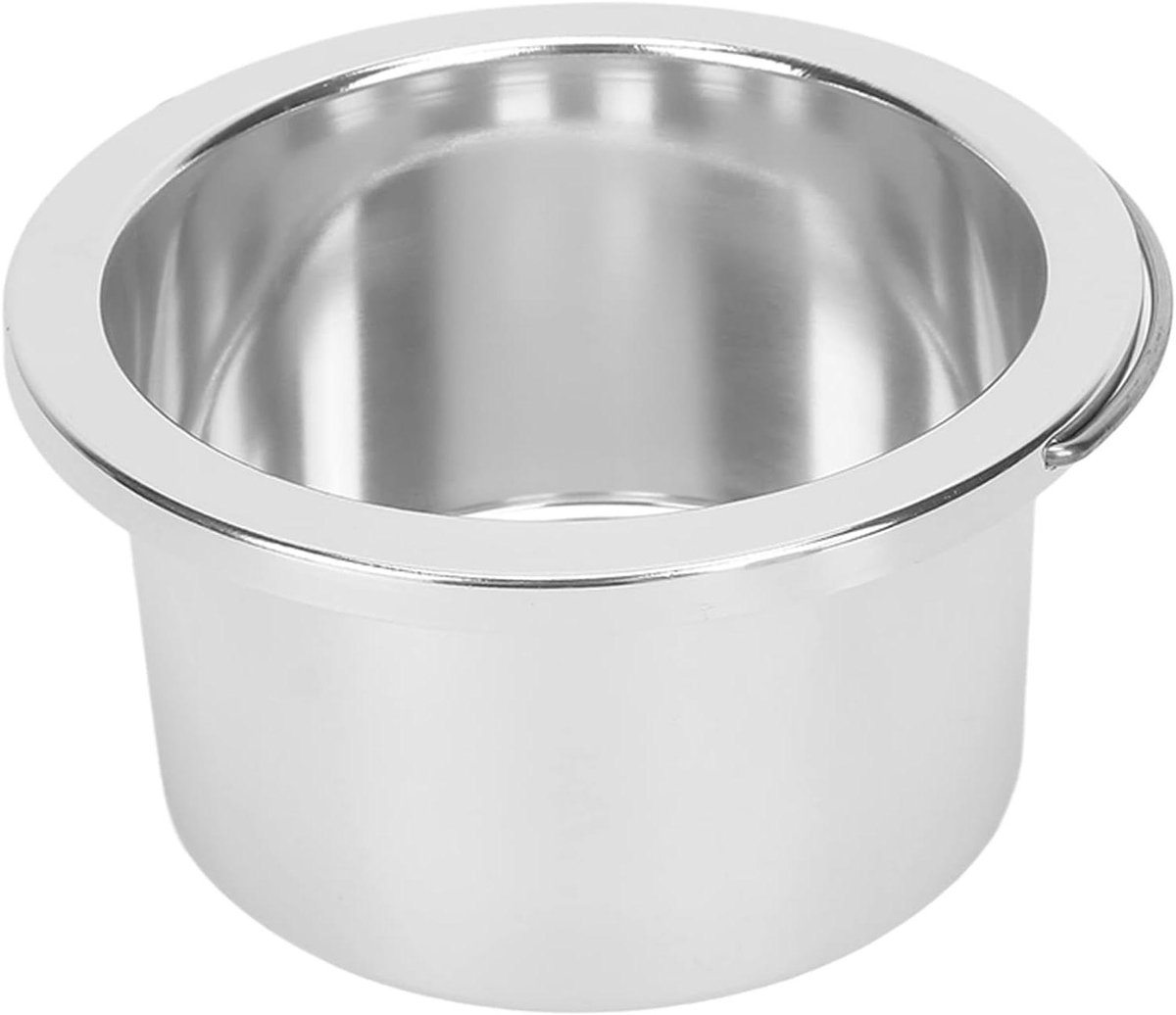 Waxverwarmer Inzetpot - Aluminium Kom - Ontharen Thuis - Gemakkelijk Schoon - 12.2cm Diameter - Zilver