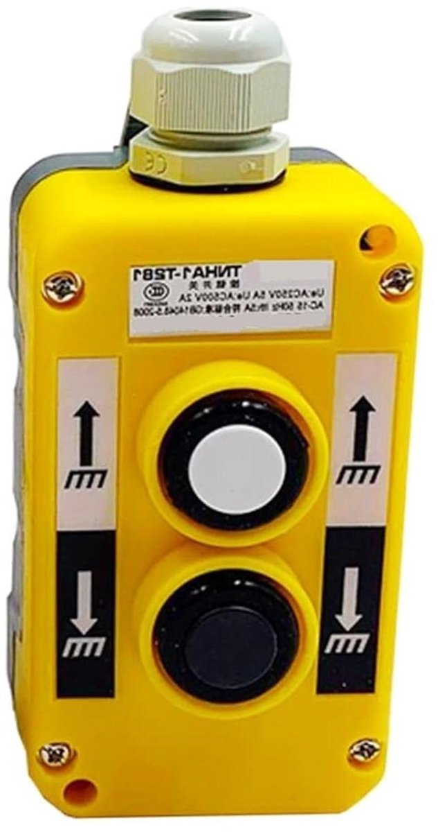 Kraanwagen Controller - Schakelaar Controle Lift - Industriële Bediening - Noodstop Knop - 500 g - Grijs