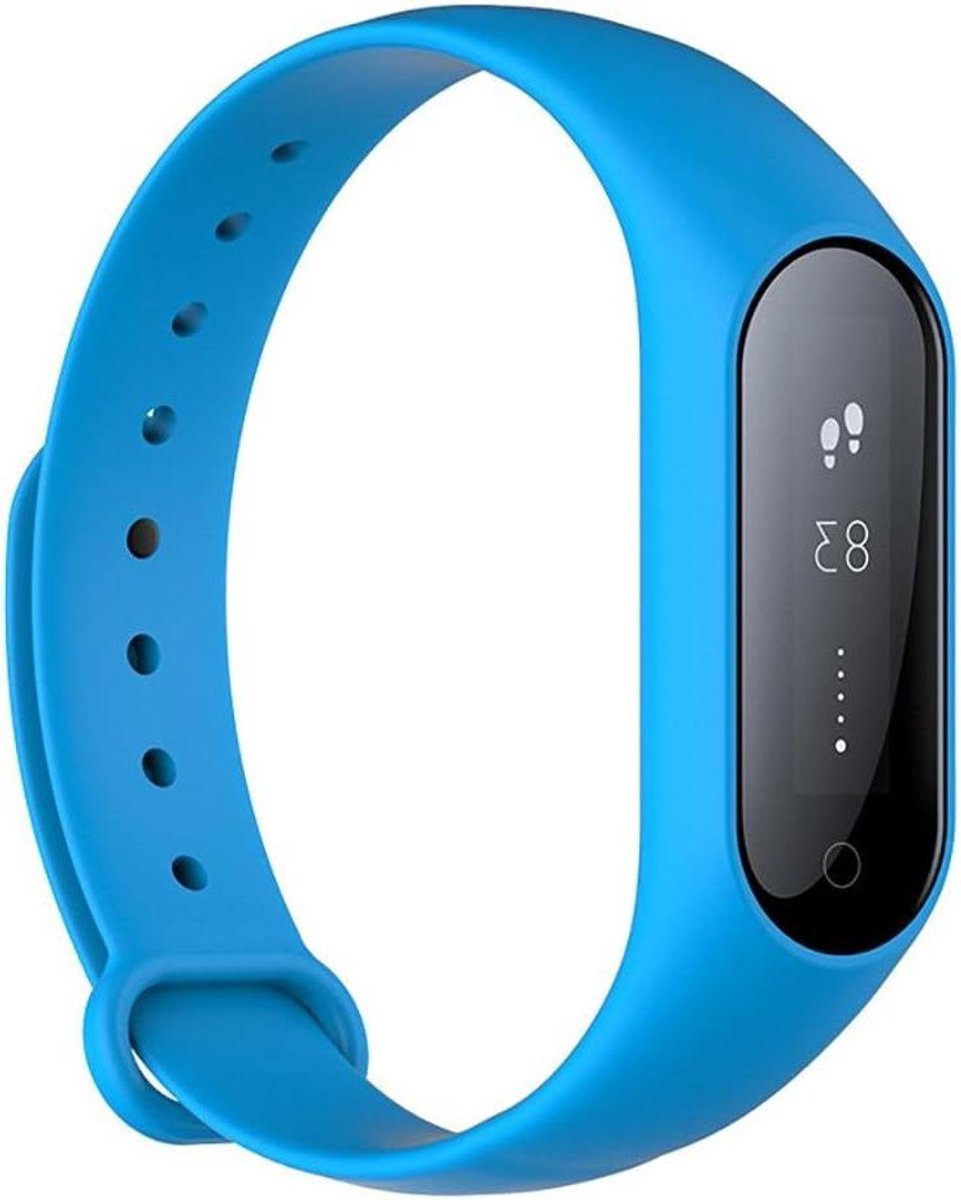 Fitness Tracker - Activiteit Monitor - Gezondheid Bijhouden - Waterdicht IP67 - 15 Dagen Batterij - Blauw