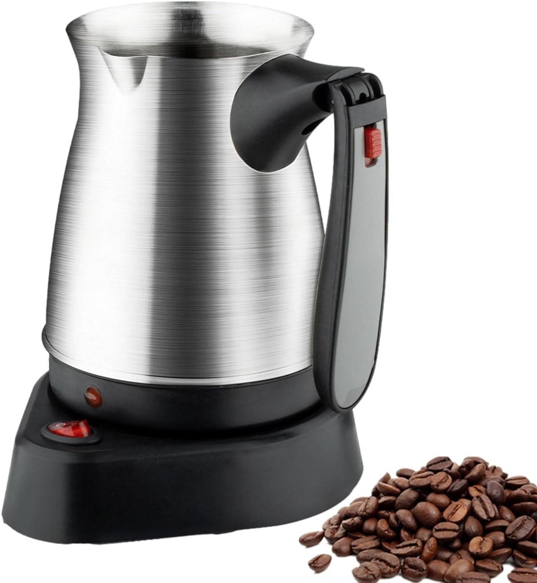 Koffiepot, 600 W thee- en waterkan met een inklapbare handgreep, elektrische waterkoker, voor thee, koffie, thuis, kantoor, reizen, keuken, volwassenen, studenten