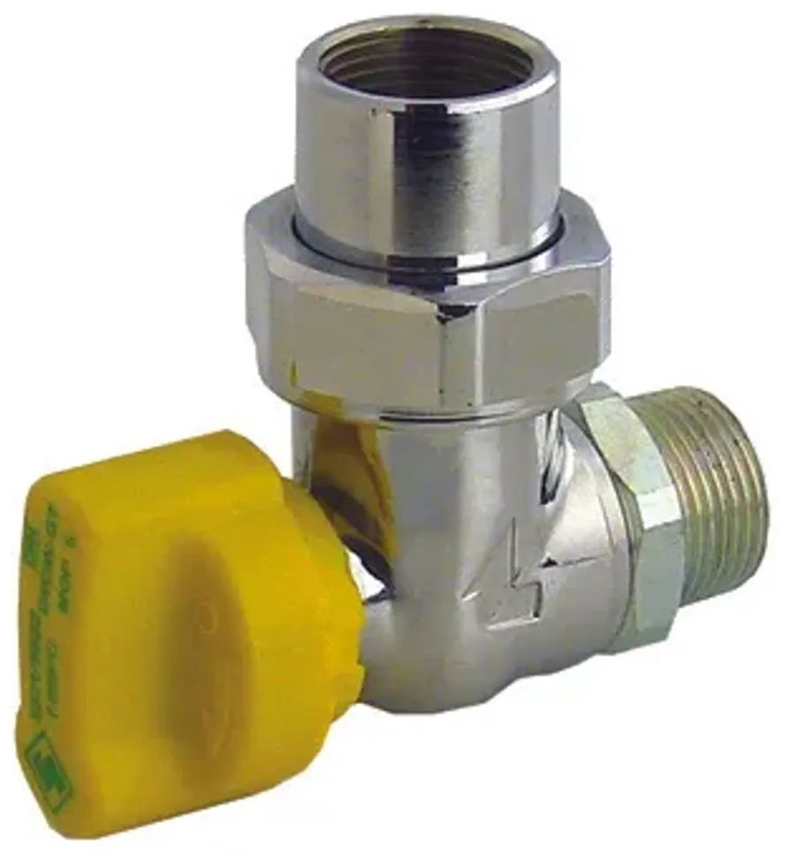 Seppelfricke SEPP Gas gas hoekkogelkraan verchroomd b/b R1/2" x Rp1/2" (DN15) Cr Type 5522, 0036921
