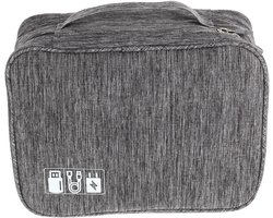 HOMSFOU Storage Bag for Data Cables Storage Bag for Cables Storage Bag for Travel Cables Organizer Electronic Travel Case for Electronics Wire Cable Organizer Storage Bag Gray Polyester