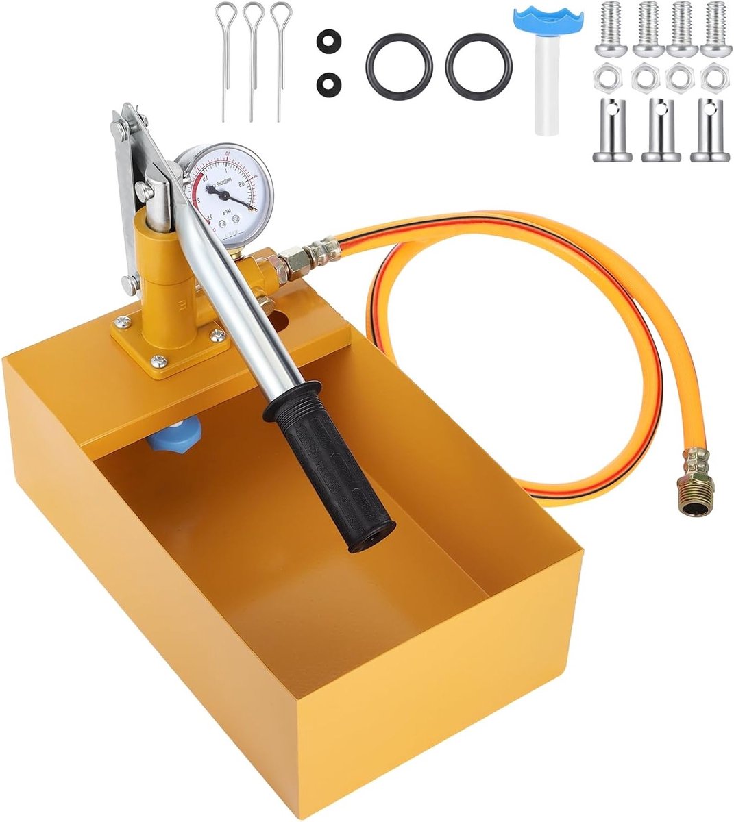 Handmatige Druktestpomp 6 Liter - 25 Bar, Waterdichtheidstest Pomp met Hogedrukslang en Accessoires