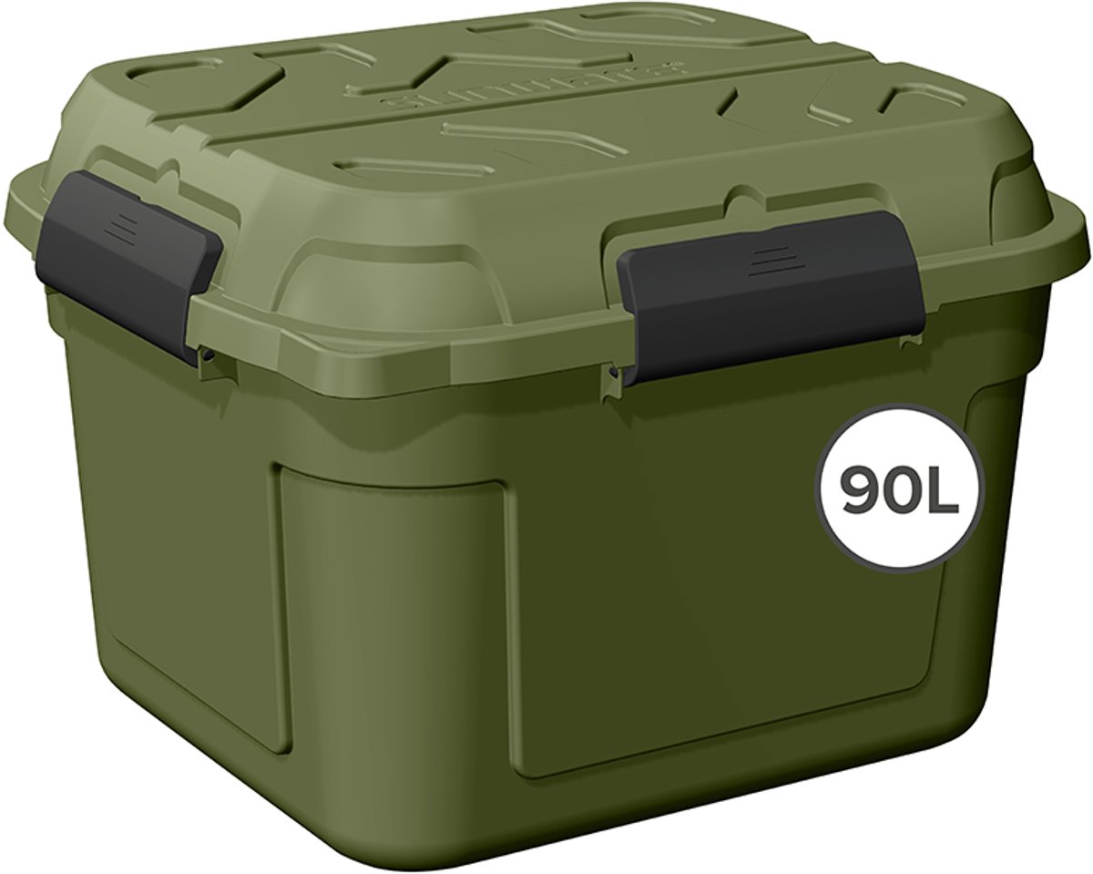 Sunware Q-line waterdichte opbergbox met deksel 90L - 60.1x53.1x42.5 cm
