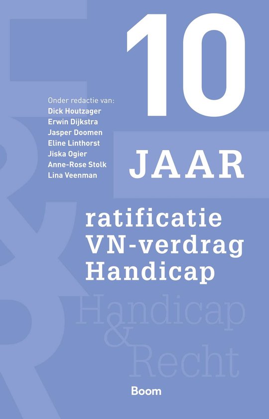 10 jaar ratificatie VN-verdrag Handicap - cover