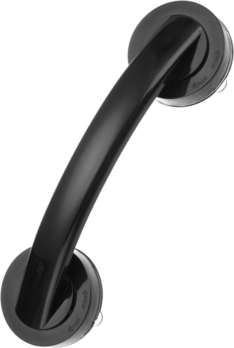 Veiligheidshandgrepen - Badkamer steun - Extra ondersteuning - Krachtige zuignappen - 23 cm - Zwart