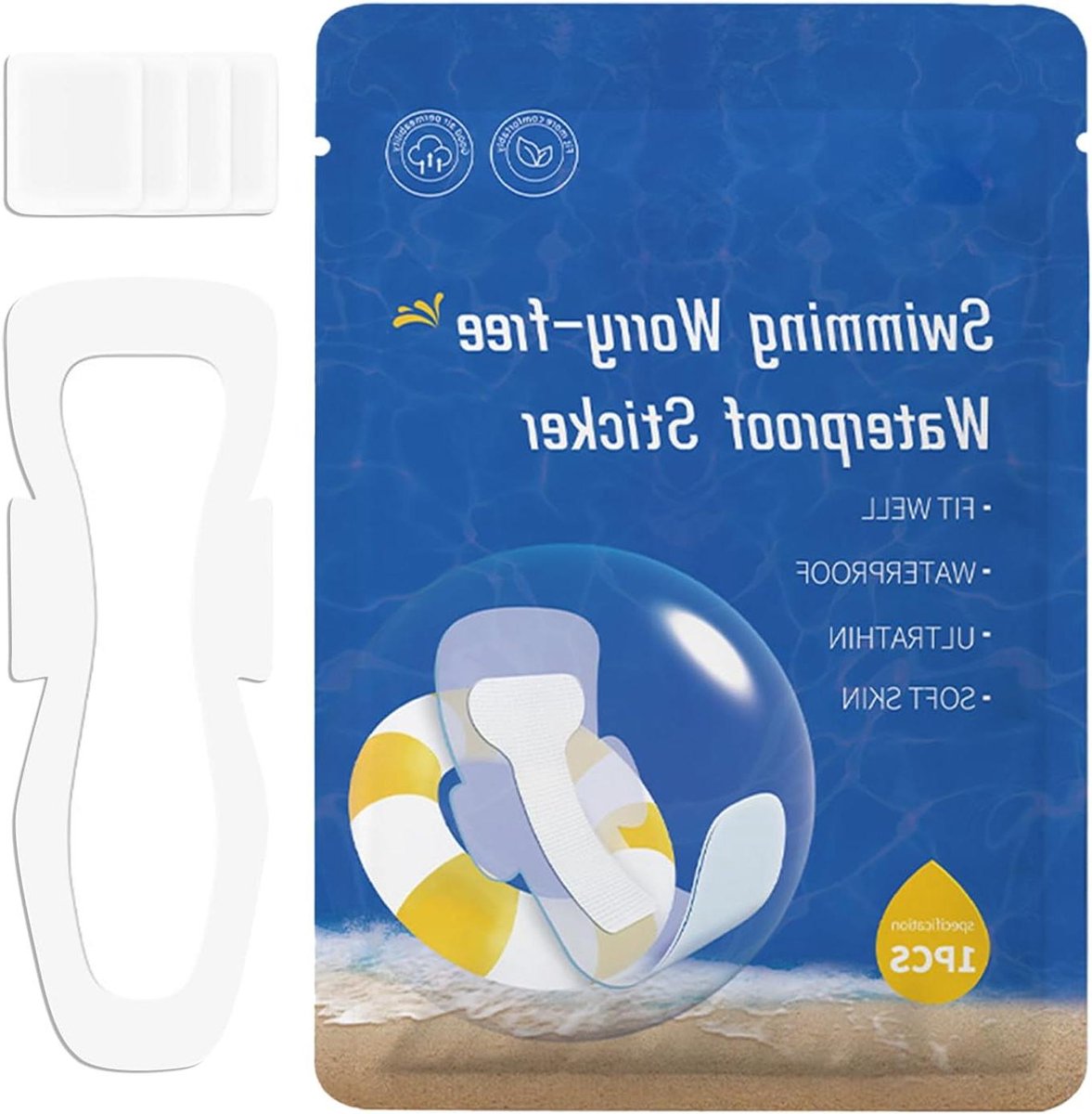 Waterdichte zwempads voor de menstruatie - huidvriendelijke menstruatiepads voor zwemmen | verzorgingsproducten voor de intieme zone onder badkleding tijdens sport en beweging