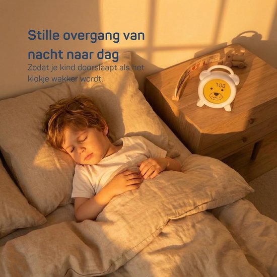 Slaaptrainer Beer - Nachtlampje Kinderen - Kind Leren Slapen - Draadloos en Compact - 7 Dagen Batterij - Wit — afbeelding 3