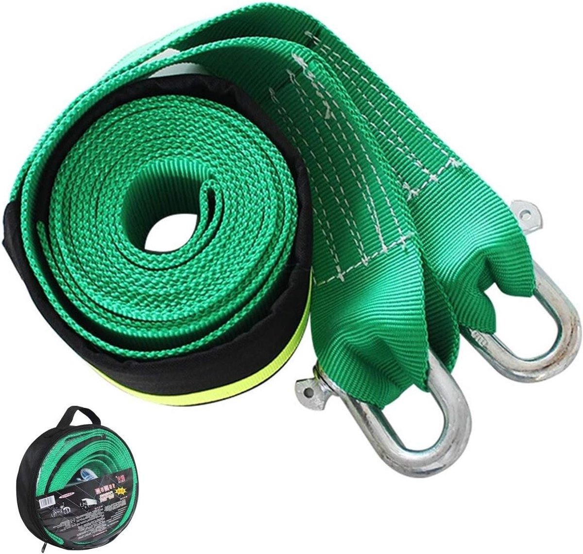 Sleepkabel - Zware Touw - Voertuigen Hulp - Met 2 Haken - 5 Meter - Fel Oranje