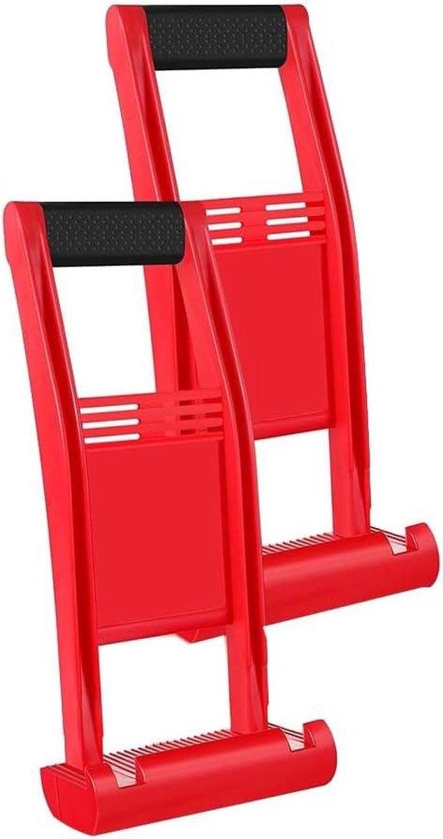 Paneeldragers - Gipsplaat lift - Platen tillen - Antislip functie - 2 stuks - Rood