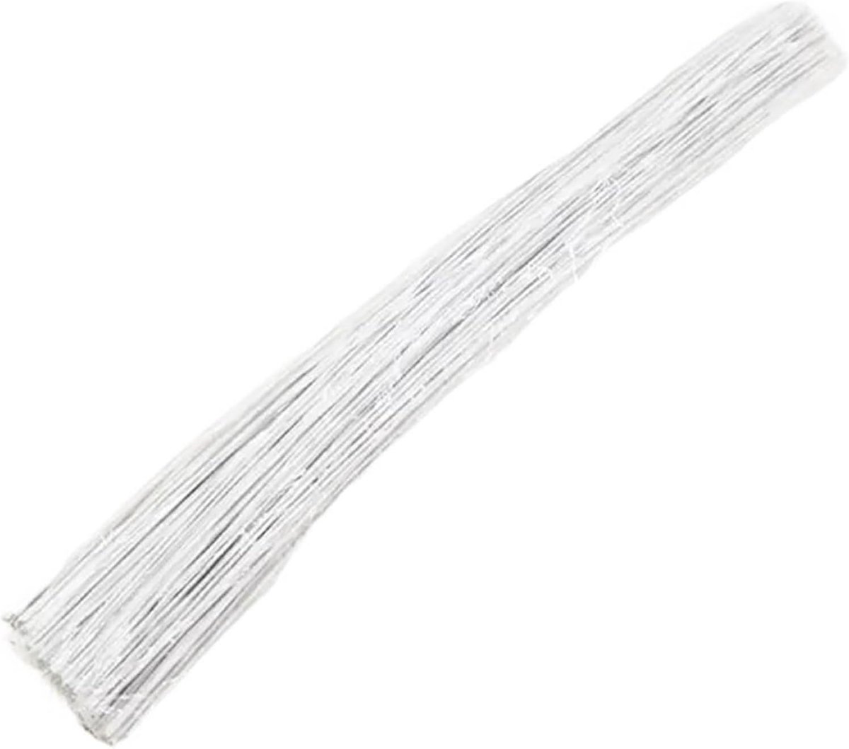 Bloemenpapier takken - Knutseldraad - Bloemen decoreren - Flexibel ijzerdraad - 20 stuks - Wit