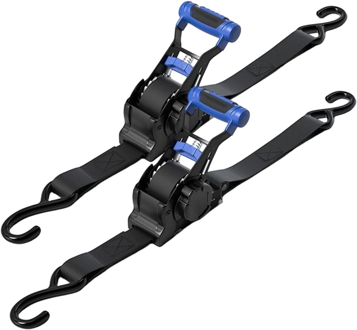 Vrachtbanden met Haken - Spanbanden Lading - Veilig Transport - Duurzaam Nylon Weefsel - 330 cm - Blauw