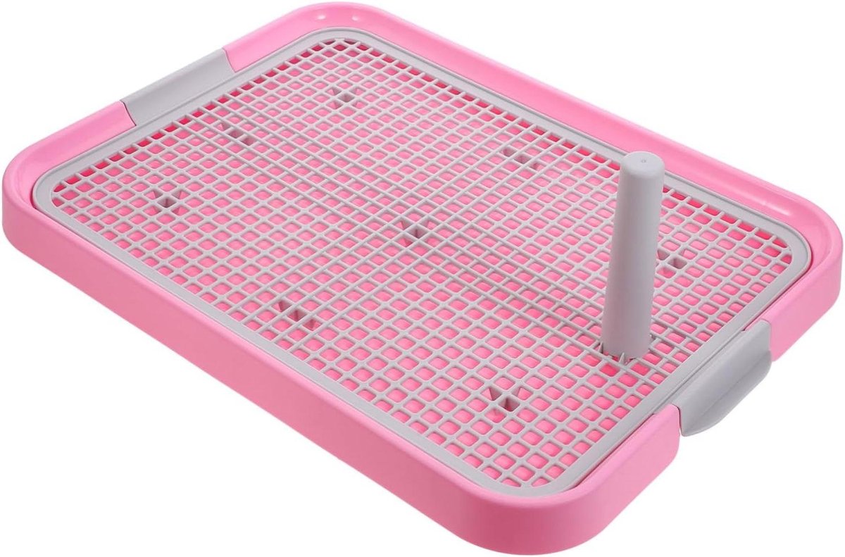 Huisdier Toilet - Hondentoilet Binnen - Zindelijkheidstraining Puppy - Anti-slip Onderkant - 48 x 36 cm - Roze