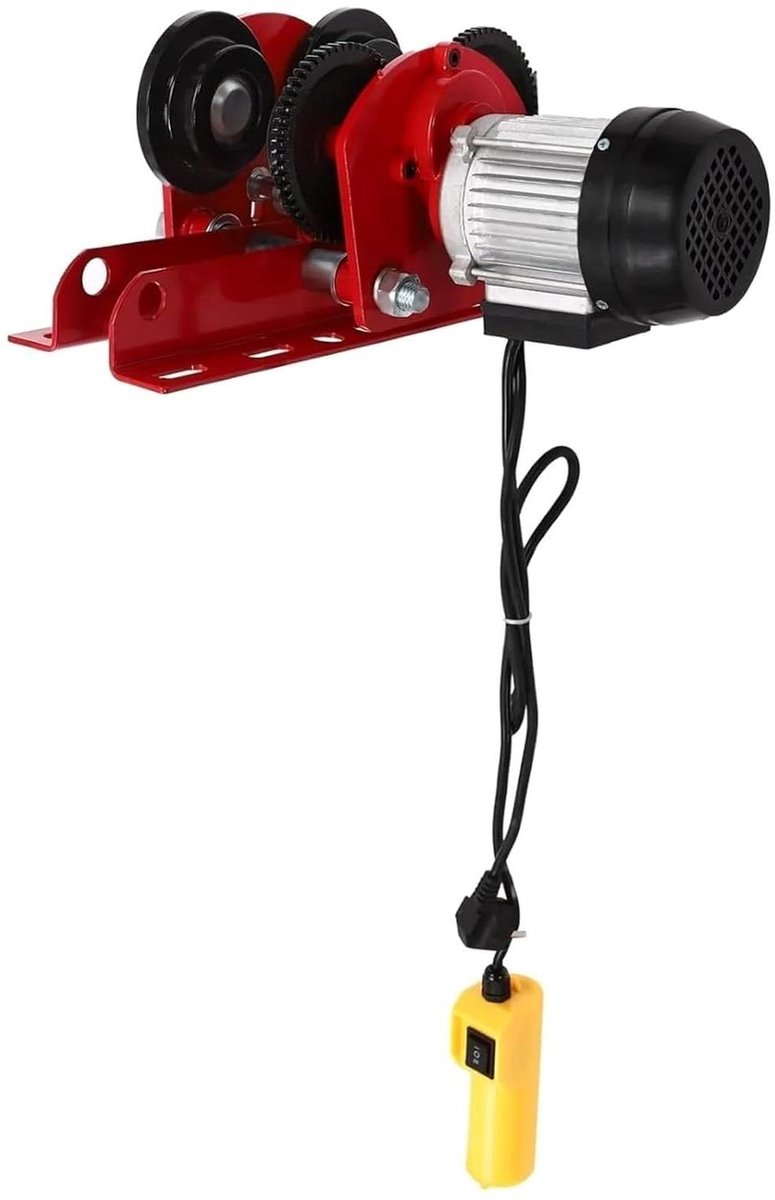Elektrische takel - Trolley takel - Zware lasten tillen - Verstelbare breedte - 1000 kg capaciteit - Zwart