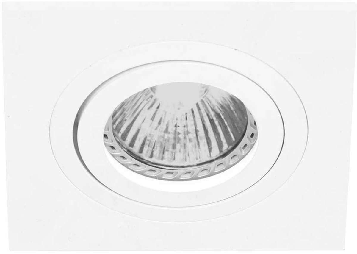 Inbouwspot Pelite spot 7305W Wit 10 x 10 Steinhauer - Kantelbaar, elektronica/metaal, modern ontwerp voor binnengebruik