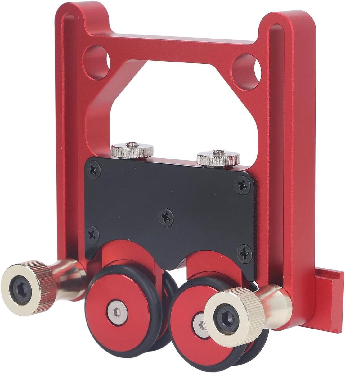 Zaagtafel Roller - Houtbewerkings Hulp - Veilig Hout Bewerken - Eénrichtingslagers - 15 x 13 x 4 cm - Aluminium