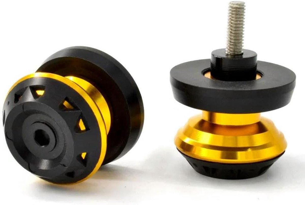 Swingarm Sliders - Bobbins Achterbrug - Motor Onderhoud - Impact Bescherming - Set van 2 - Zwart