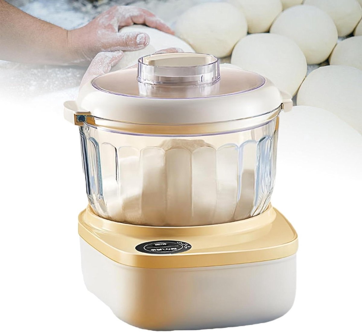 Deegmaker met fermentatie - Broodmachine Kneedmachine - Zelf Brood Bakken - Automatische Kneedfunctie - 2 Liter Capaciteit - Zilver
