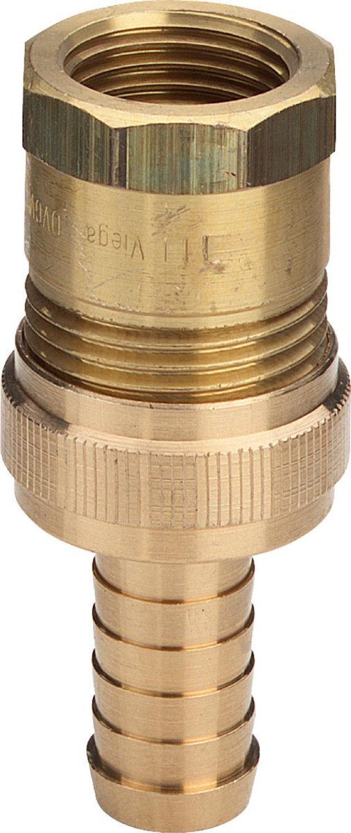 Viega Standpijpkoppeling, Rp 3/8, ID 3/8, GM 1/2 messing Model 1842, 145699