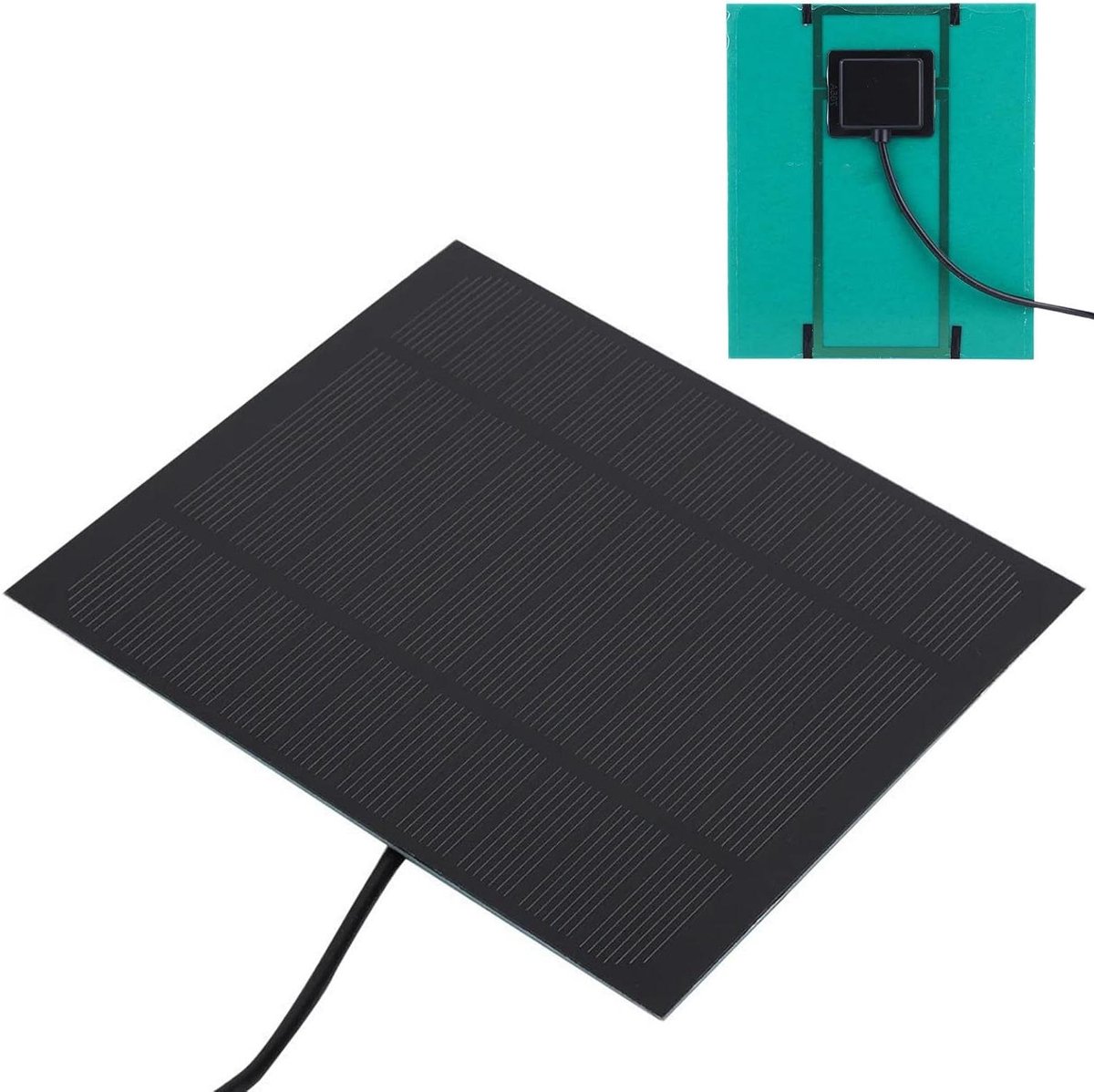 Zonnepaneel Oplader - Draagbare Energie - Buiten Opladen - Veilig Laadproces - 6W Paneel - Zwart