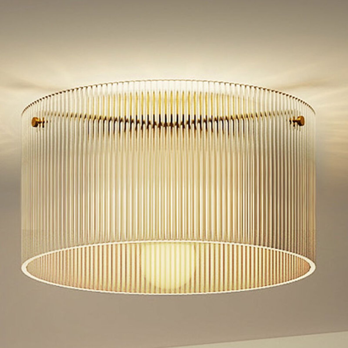 Moderne 40W LED-plafondlamp, E27-fitting, geschikt voor woonkamers, hallen, eetkamers en keukens, transparant ontwerp.