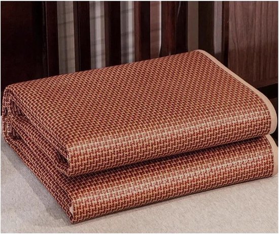 Zomerkoele Mat - Rotan Kussen - Koel Slapen - Ademend Natuurlijk Materiaal - 90x190cm - Natuurlijk — afbeelding 4